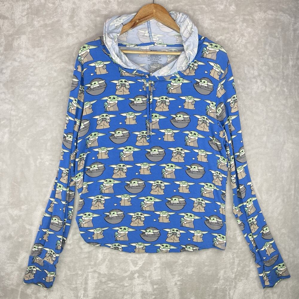 MeUndies Star Wars Grogu Baby Yoda Pullover Long Sleeve Hoodie XL Unisex
